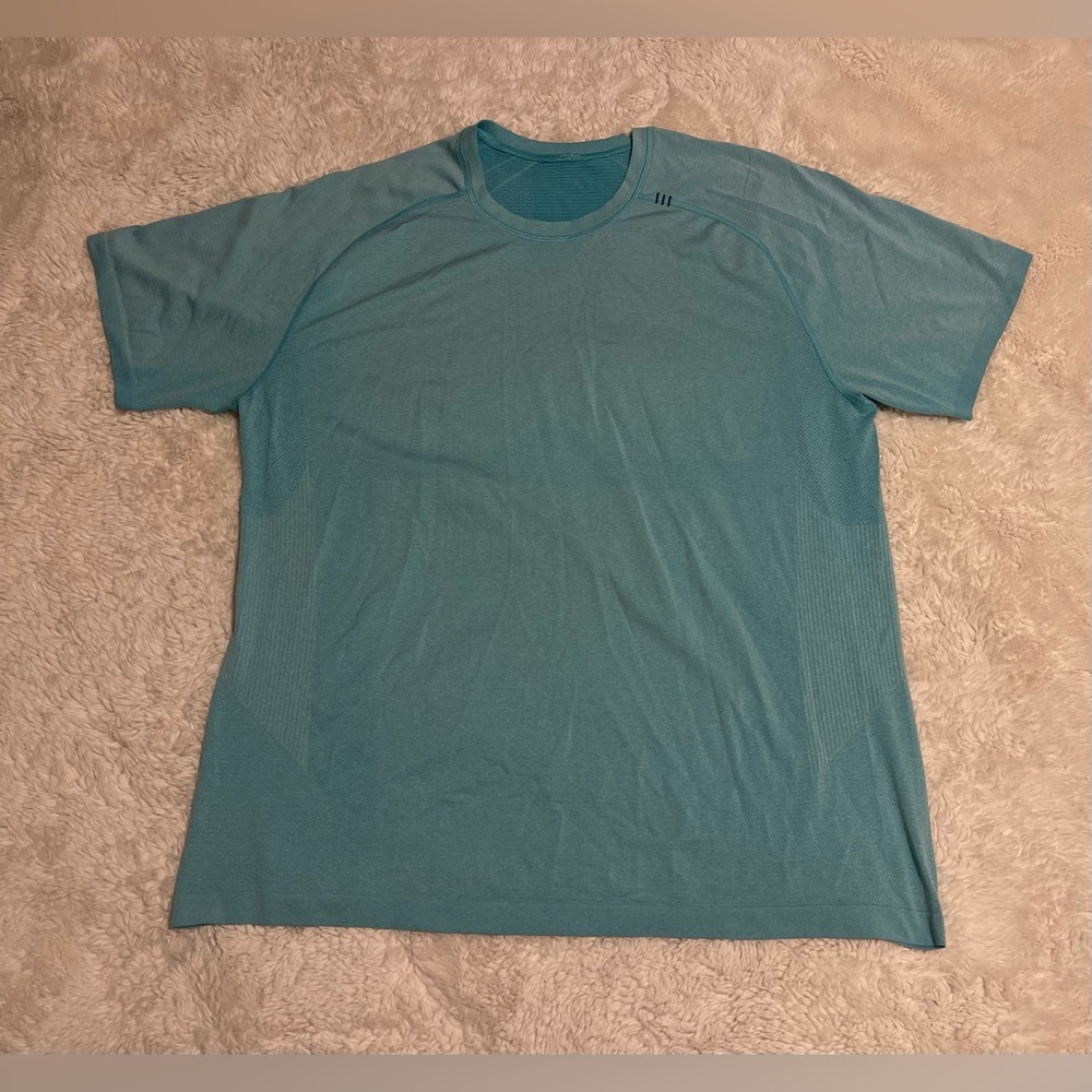 LULULEMON Shirt Men  XXL Metal Vent Teal Training Workout Gym